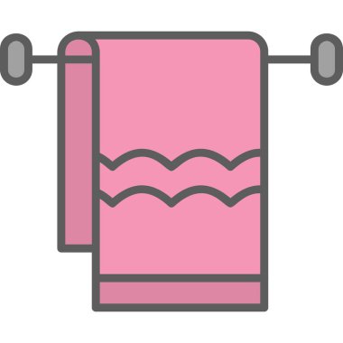 Havlu ağ simgesi, vektör illüstrasyonu 