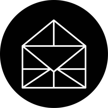 zarf web simgesi, vektör illüstrasyonu