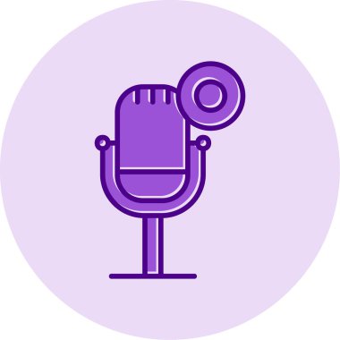 mikrofon simgesi, vektör illüstrasyonu basit tasarım