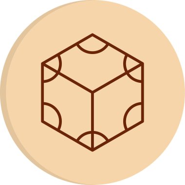 trapezyum prizma simgesi, vektör illüstrasyonu