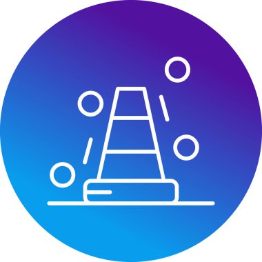 Bollard web simgesi vektör illüstrasyonu