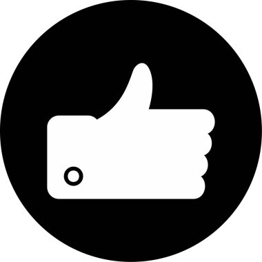 Baş parmak işareti. Basit resimleme