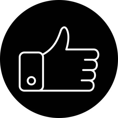 Baş parmak işareti. Basit resimleme