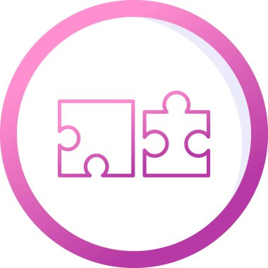 vektör illüstrasyonu, bulmaca ögesi simgesi 