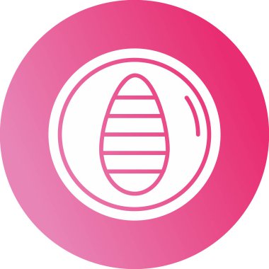 İpek koza simgesi, vektör illüstrasyonu basit tasarım