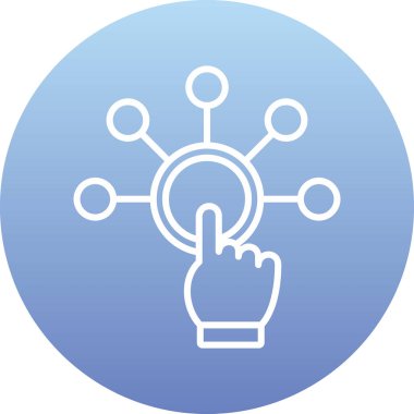 Etkileşimli web simgesi vektör illüstrasyonu