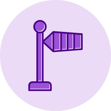 Modern Rüzgar İşareti simgesinin vektör illüstrasyonu                