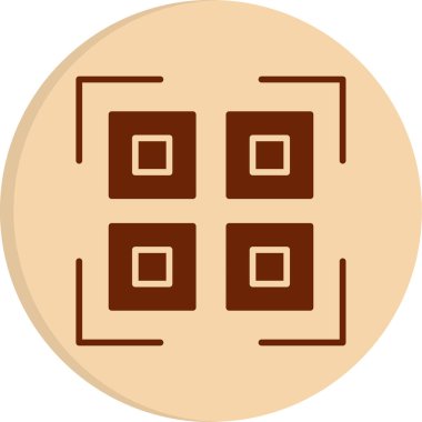 Barkod. Web simgesi basit illüstrasyon         