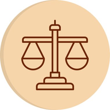 Ölçek simgesi, vektör illüstrasyonu basit tasarım