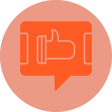 Başparmağını kaldır. Web simgesi basit illüstrasyon 