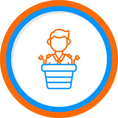 Konuşma özgürlüğü web simgesi vektör illüstrasyonu