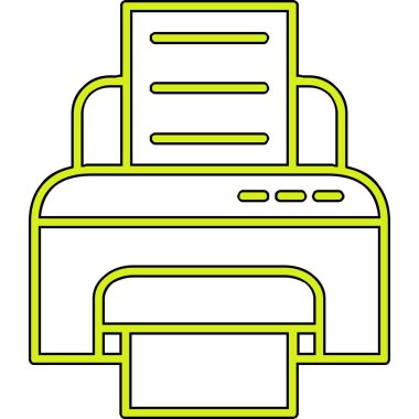 yazıcı web simgesi basit illüstrasyon 