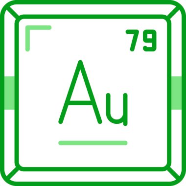 Aurum veya Altın, periyodik tablo simgesinin kimyasal elementi