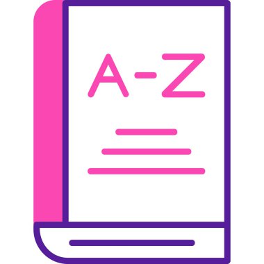 kitap simgesi, gramer konsepti, vektör illüstrasyonu