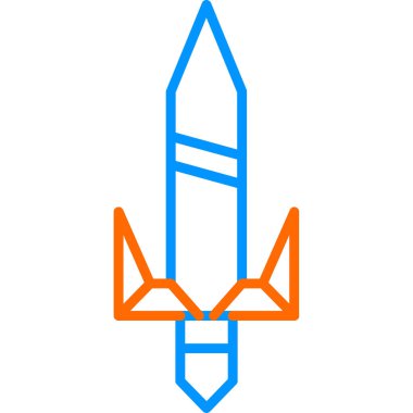 kılıç simgesi, vektör illüstrasyonu basit tasarım