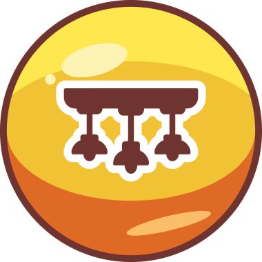 Asılı Lambalar simgesinin vektör illüstrasyonu           