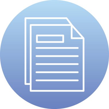 Belge. Web simgesi basit illüstrasyon