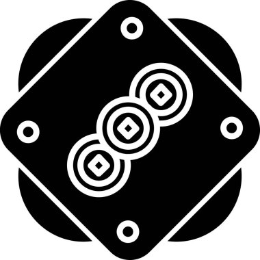 Çin sikkesi web vektör illüstrasyonu