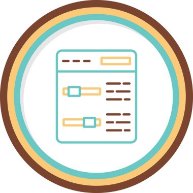 Web Ayarları. Web simgesi basit tasarım              