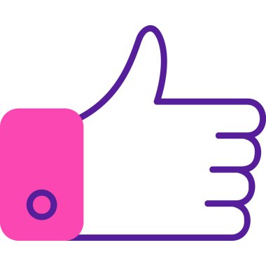 Baş parmak işareti. Basit resimleme