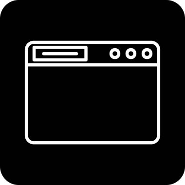 Tarayıcı. Web simgesi vektör illüstrasyonu