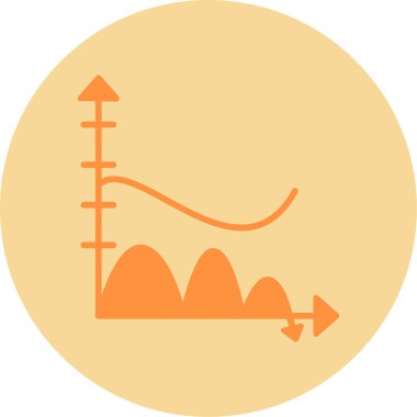 Çizgi Çizelgesi Ağ simgesi, vektör illüstrasyonu