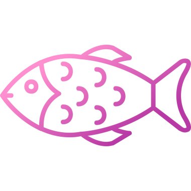 Balık. Web simgesi vektör illüstrasyonu 