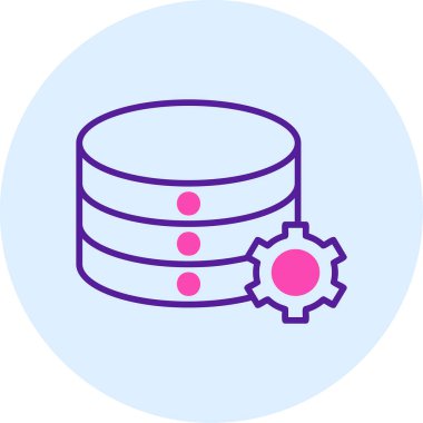 veritabanı. Web simgesi basit illüstrasyon 