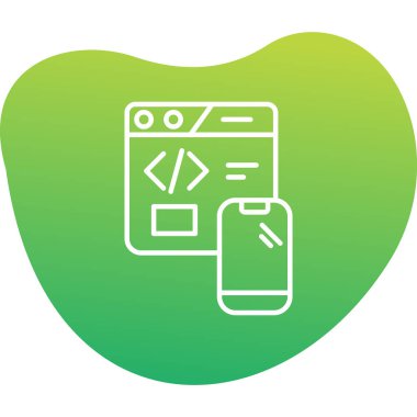 Tepkili web tasarım simgesi, vektör illüstrasyonu basit tasarım