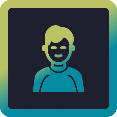 İnsan avatar web simgesi basit illüstrasyon 