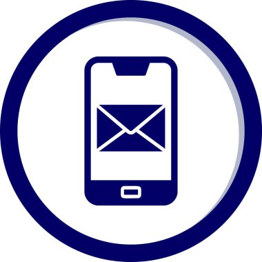 Telefon mesajı simge vektör çizim