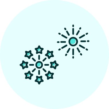 Vektör illüstrasyonu, simge Havai fişek ögesi 