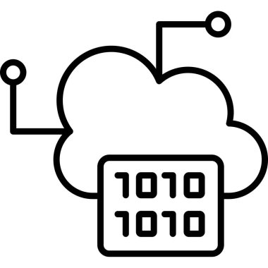 Büyük Veri vektör simgesi, basit illüstrasyon                  