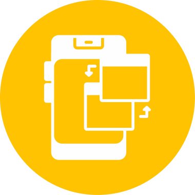 akıllı telefon simgesi, vektör illüstrasyonu basit tasarım