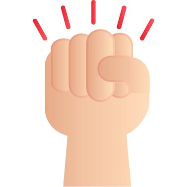 yumruk simgesi, vektör illüstrasyonu basit tasarım