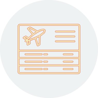 Seyahat ikonunun vektör illüstrasyonu. Ayrılışlar                   