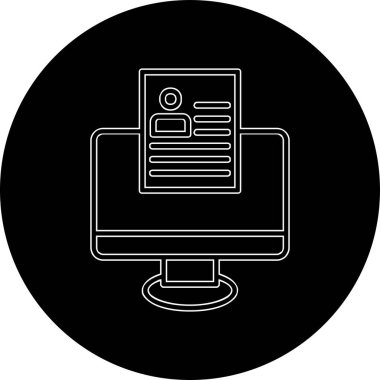 Çevrimiçi Web simgesi, vektör illüstrasyonu