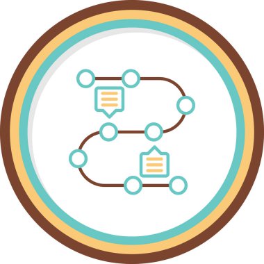 Zaman çizgisi modern simgesinin vektör illüstrasyonu       