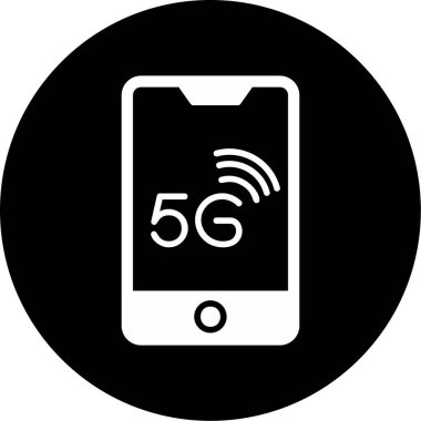 mobil 5g simgesi, vektör illüstrasyonu 