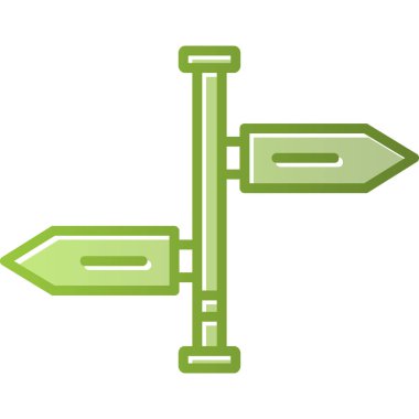 Yol İşaretinin vektör simgesi