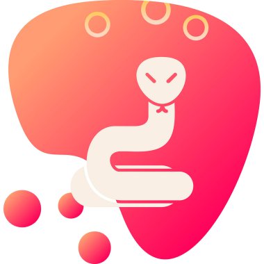 Yılan. Web simgesi basit illüstrasyon