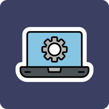 Yazılım web simgesi vektör illüstrasyonu