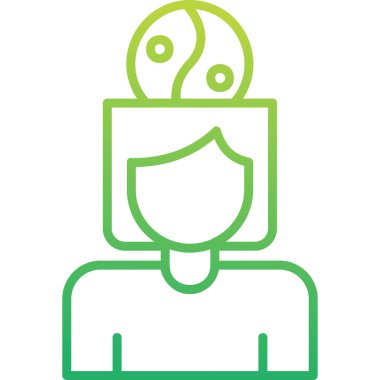 Stres Yönetimi simgesi, vektör illüstrasyonu basit tasarım