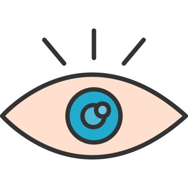 Göz. Web simgesi basit illüstrasyon 