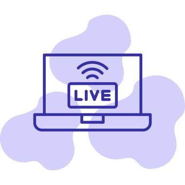 canlı yayın simgesi, vektör illüstrasyonu basit tasarım