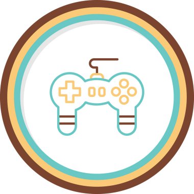 oyun denetleyici simgesi, vektör illüstrasyonu 