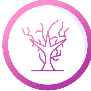 Kuru Ağaç ikonu, vektör illüstrasyonu