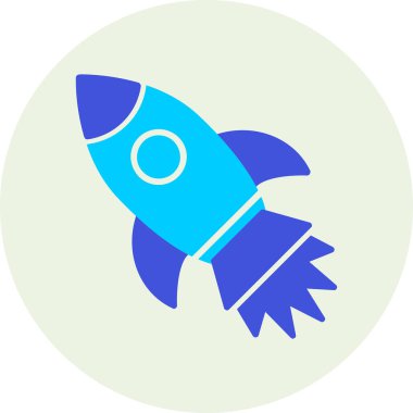 İzole edilmiş arkaplanda roket ağ simgesi