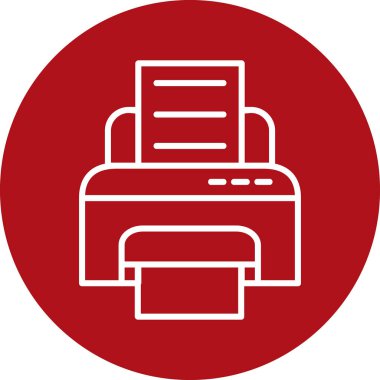 yazıcı web simgesi basit illüstrasyon 