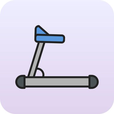 koşu bandı web simgesi, vektör çizim 